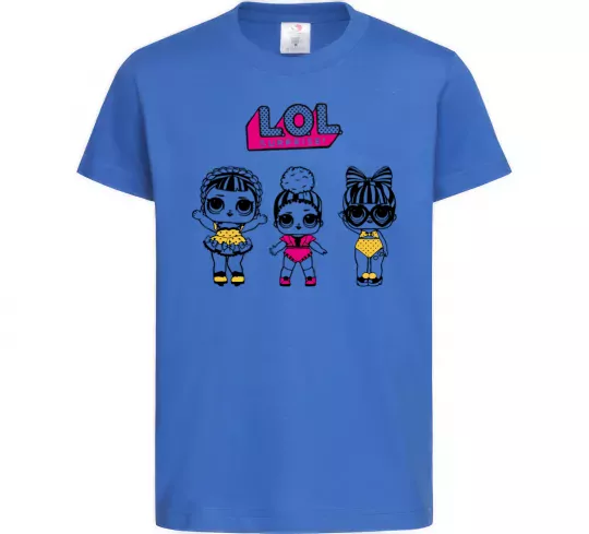 Дитяча футболка Lol окуляри сердечки Яскраво-синій фото