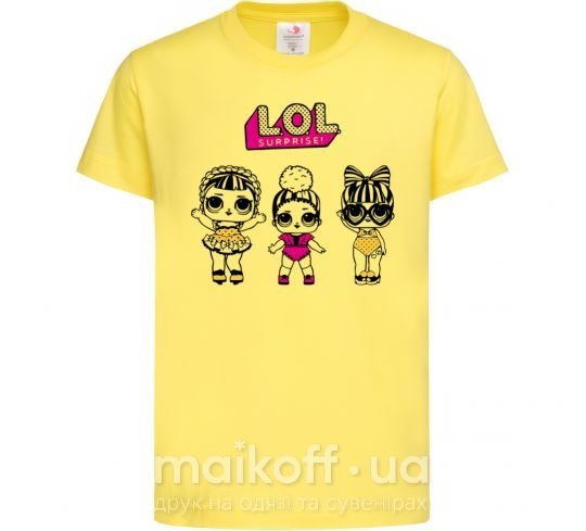 Детская футболка Lol очки сердечки Лимонный фото