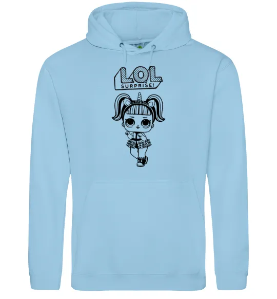 Женская толстовка (худи) Lol surprise одноріг Голубой фото