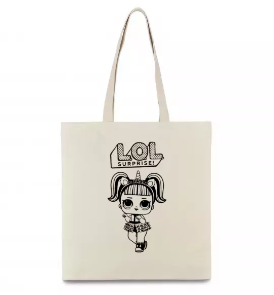 Еко-сумка Lol surprise одноріг Бежевий фото