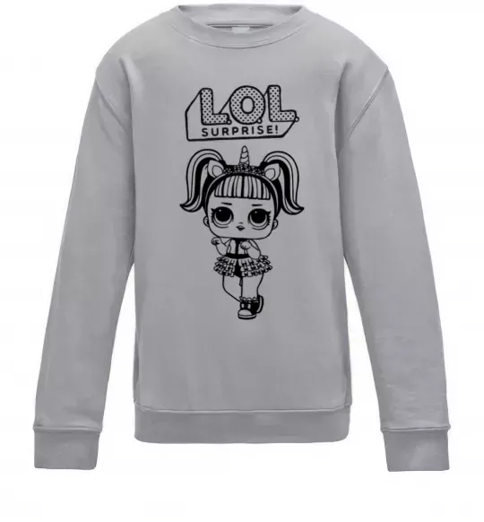 Дитячий світшот Lol surprise одноріг Сірий меланж фото
