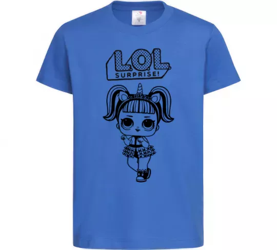Дитяча футболка Lol surprise одноріг Яскраво-синій фото
