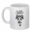 Чашка керамічна Lol surprise одноріг Білий фото