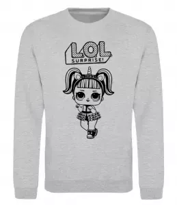 Свитшот Lol surprise одноріг Серый меланж фото