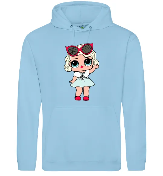 Женская толстовка (худи) LOL Surprise Лялька в хутряній накидці Голубой фото