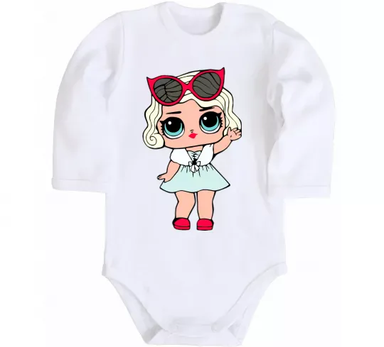 Дитячий бодік LOL Surprise Лялька в хутряній накидці Білий фото