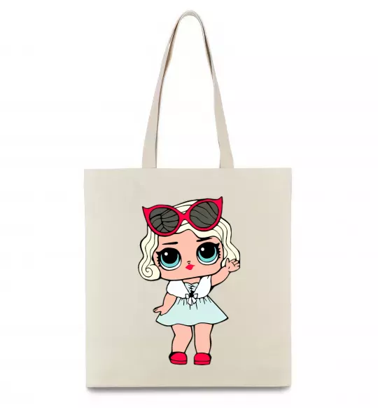 Эко-сумка LOL Surprise Лялька в хутряній накидці Бежевый фото