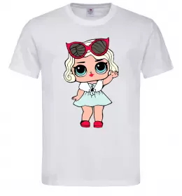 Мужская футболка LOL Surprise Лялька в хутряній накидці Белый фото