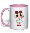 Чашка с цветной ручкой LOL Surprise Кукла в меховой накидке Нежно розовый фото