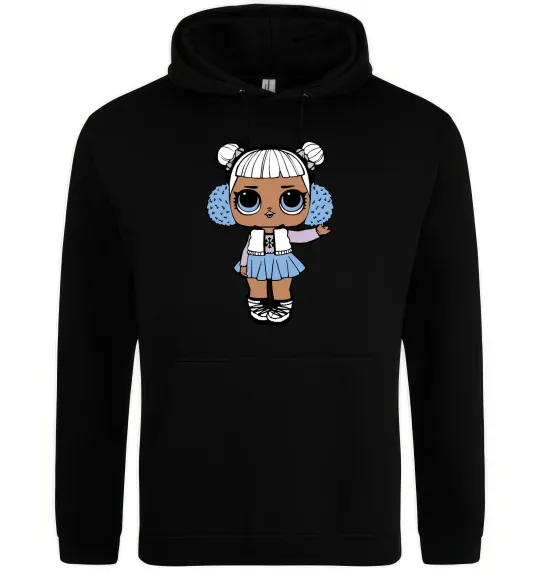 Мужская толстовка (худи) LOL Surprise Лялька в жилеті Черный фото