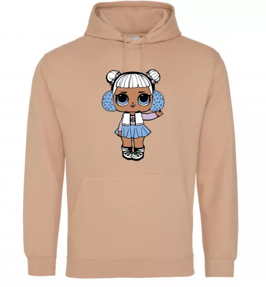 Женская толстовка (худи) LOL Surprise Лялька в жилеті Песочный фото