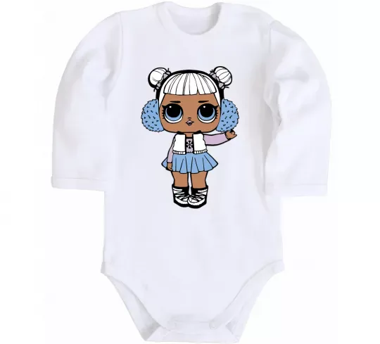 Детский боди LOL Surprise Лялька в жилеті Белый фото