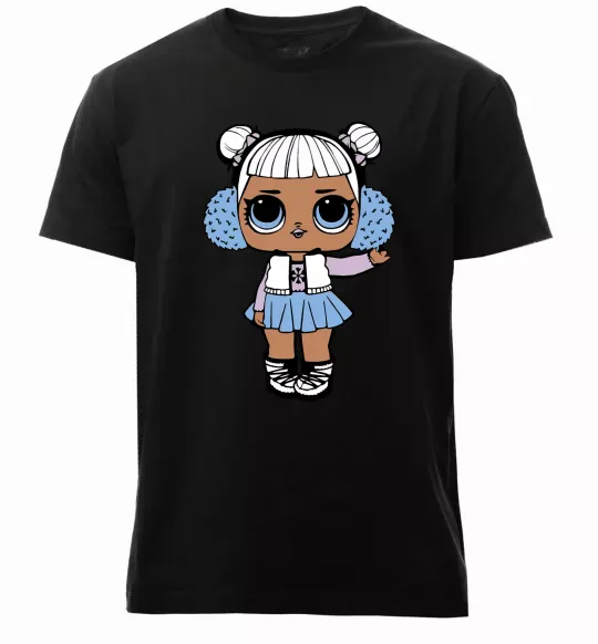 Мужская премиум футболка LOL Surprise Лялька в жилеті Черный фото