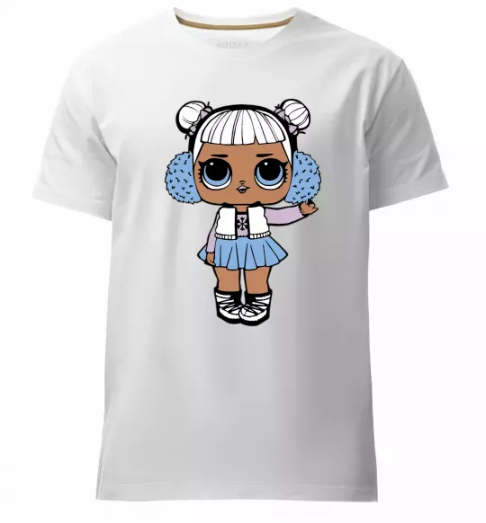 Мужская премиум футболка LOL Surprise Лялька в жилеті Белый фото