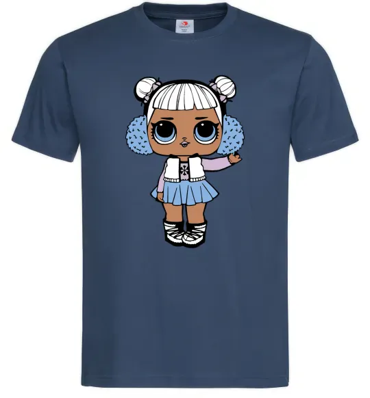 Чоловіча футболка LOL Surprise Лялька в жилеті Темно-синій фото