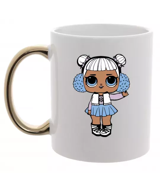 Чашка з кольоровою ручкою LOL Surprise Лялька в жилеті Золото фото