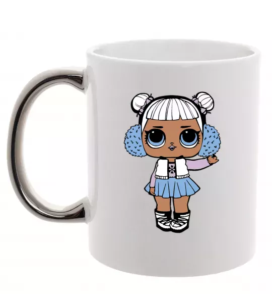 Чашка з кольоровою ручкою LOL Surprise Лялька в жилеті Срібло фото