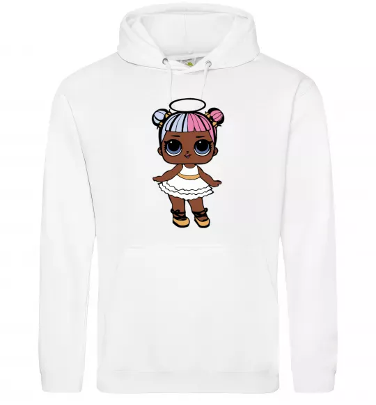 Чоловіча толстовка (худі) LOL Surprise Лялька з німбом Білий фото