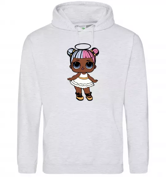 Жіноча толстовка (худі) LOL Surprise Лялька з німбом Сірий меланж фото