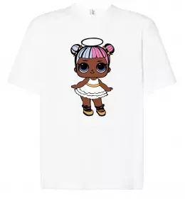 Футболка Оверсайз LOL Surprise Лялька з німбом Белый фото