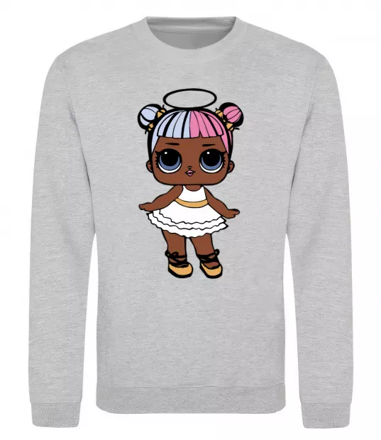 Свитшот LOL Surprise Лялька з німбом Серый меланж фото