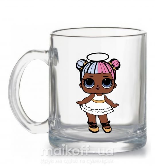 Чашка стеклянная LOL Surprise Кукла с нимбом Прозрачный фото