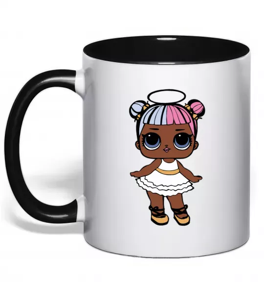 Чашка с цветной ручкой LOL Surprise Лялька з німбом Черный фото