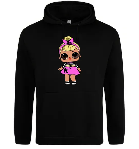 Мужская толстовка (худи) LOL Surprise Лялька з пуделем кольорова Черный фото