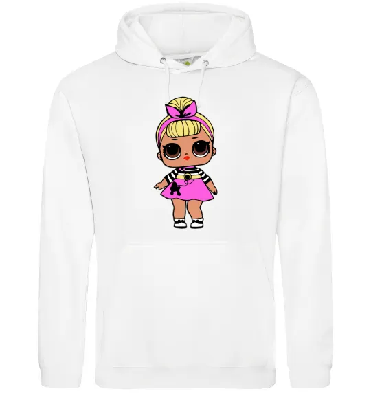 Женская толстовка (худи) LOL Surprise Лялька з пуделем кольорова Белый фото