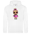 Женская толстовка (худи) LOL Surprise Лялька з пуделем кольорова Белый фото