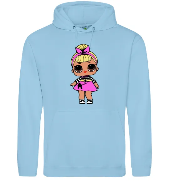 Женская толстовка (худи) LOL Surprise Лялька з пуделем кольорова Голубой фото