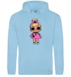 Женская толстовка (худи) LOL Surprise Лялька з пуделем кольорова Голубой фото