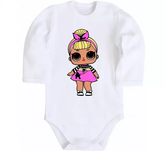 Дитячий бодік LOL Surprise Лялька з пуделем кольорова Білий фото