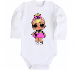 Дитячий бодік LOL Surprise Лялька з пуделем кольорова Білий фото
