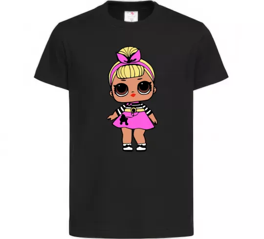 Дитяча футболка LOL Surprise Лялька з пуделем кольорова Чорний фото