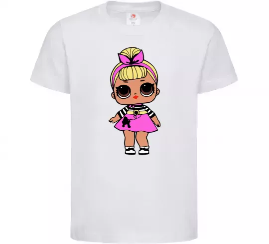 Дитяча футболка LOL Surprise Лялька з пуделем кольорова Білий фото