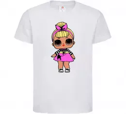 Дитяча футболка LOL Surprise Лялька з пуделем кольорова Білий фото