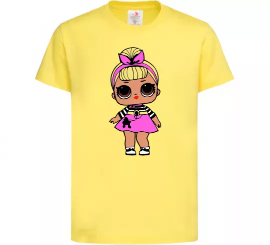 Дитяча футболка LOL Surprise Лялька з пуделем кольорова Лимонний фото