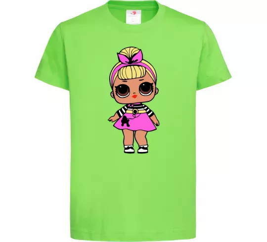 Дитяча футболка LOL Surprise Лялька з пуделем кольорова Лаймовий фото