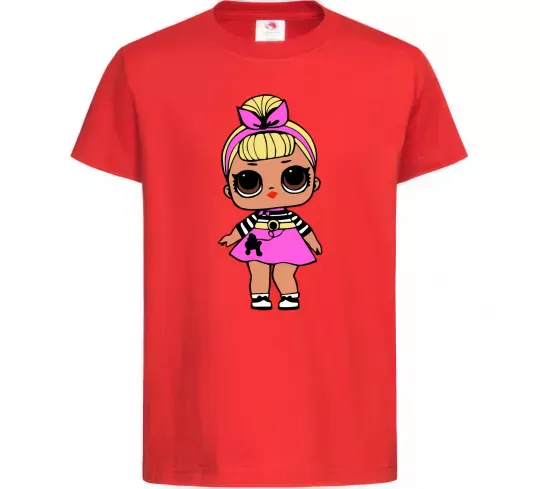 Дитяча футболка LOL Surprise Лялька з пуделем кольорова Червоний фото