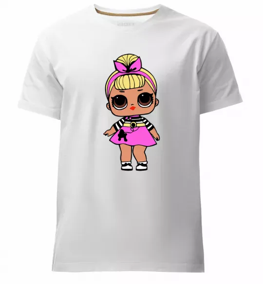 Чоловіча преміум футболка LOL Surprise Лялька з пуделем кольорова Білий фото