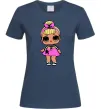 Женская футболка LOL Surprise Лялька з пуделем кольорова Темно-синий фото