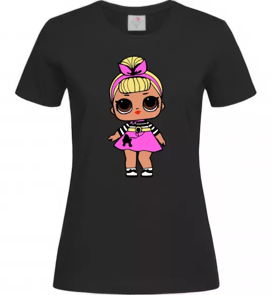 Женская футболка LOL Surprise Лялька з пуделем кольорова Черный фото