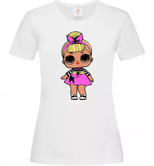 Женская футболка LOL Surprise Лялька з пуделем кольорова Белый фото