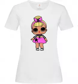 Женская футболка LOL Surprise Лялька з пуделем кольорова Белый фото