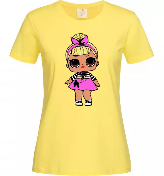 Женская футболка LOL Surprise Лялька з пуделем кольорова Лимонный фото