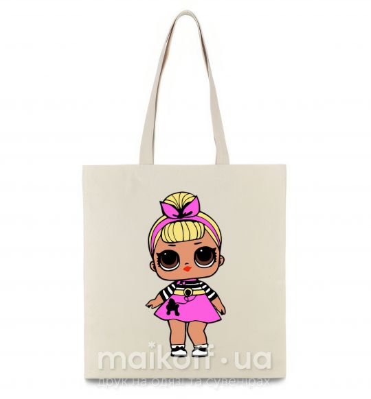 Эко-сумка LOL Surprise Кукла с пуделем цветная Бежевый фото