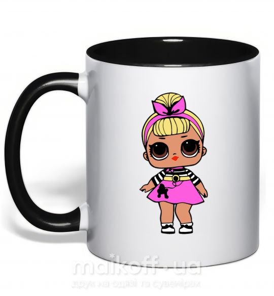 Чашка с цветной ручкой LOL Surprise Кукла с пуделем цветная Черный фото