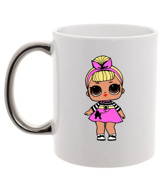 Чашка с цветной ручкой LOL Surprise Лялька з пуделем кольорова Серебро фото