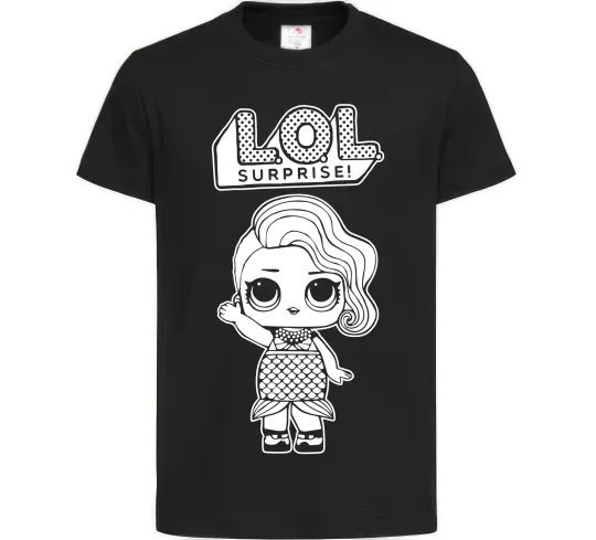 Детская футболка Lol surprise русалонька Черный фото